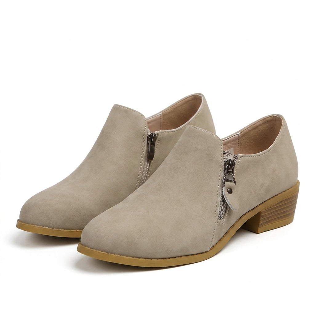 Side-zip ankle boots — Studio - Clean | Generated by Modelize