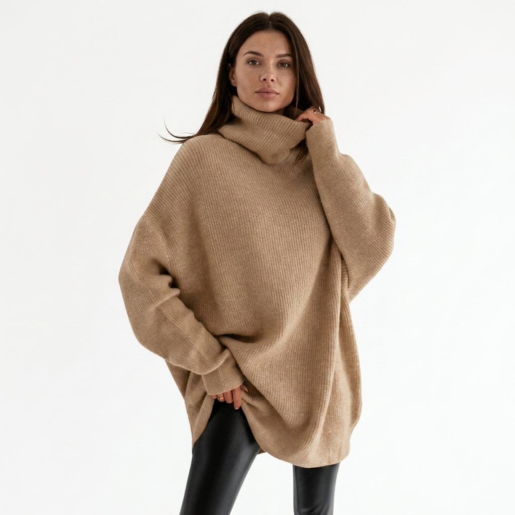 Oversized longline sweater — Studio - Clean | Generated by Modelize