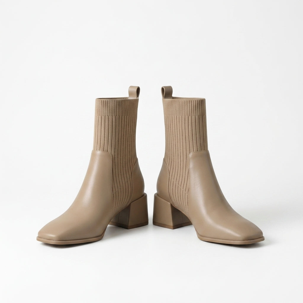 Knit booties — Studio - Clean | Generated by Modelize