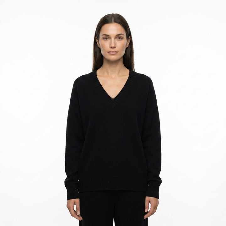 V-neck pullover sweater — Studio - Clean | Generated by Modelize