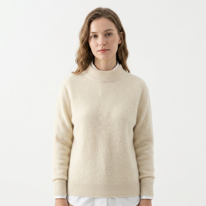 Mock-neck sweater — Studio - Clean | Generated by Modelize