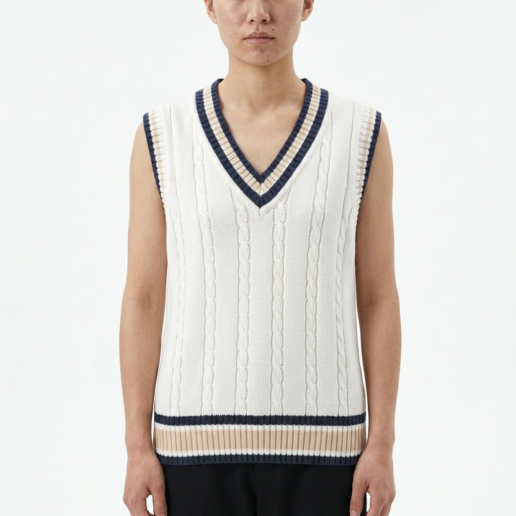 V-neck sweater vest — Studio - Clean | Generated by Modelize