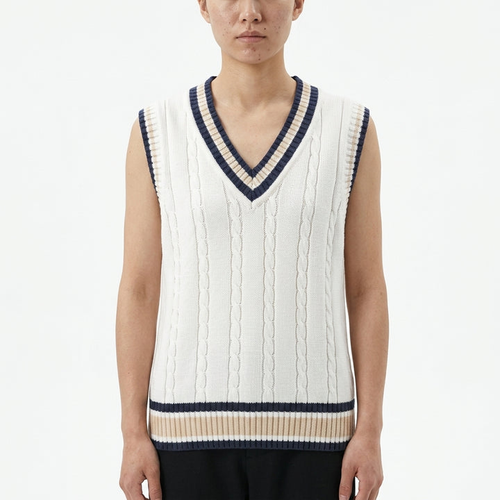 V-neck sweater vest — Studio - Clean | Generated by Modelize