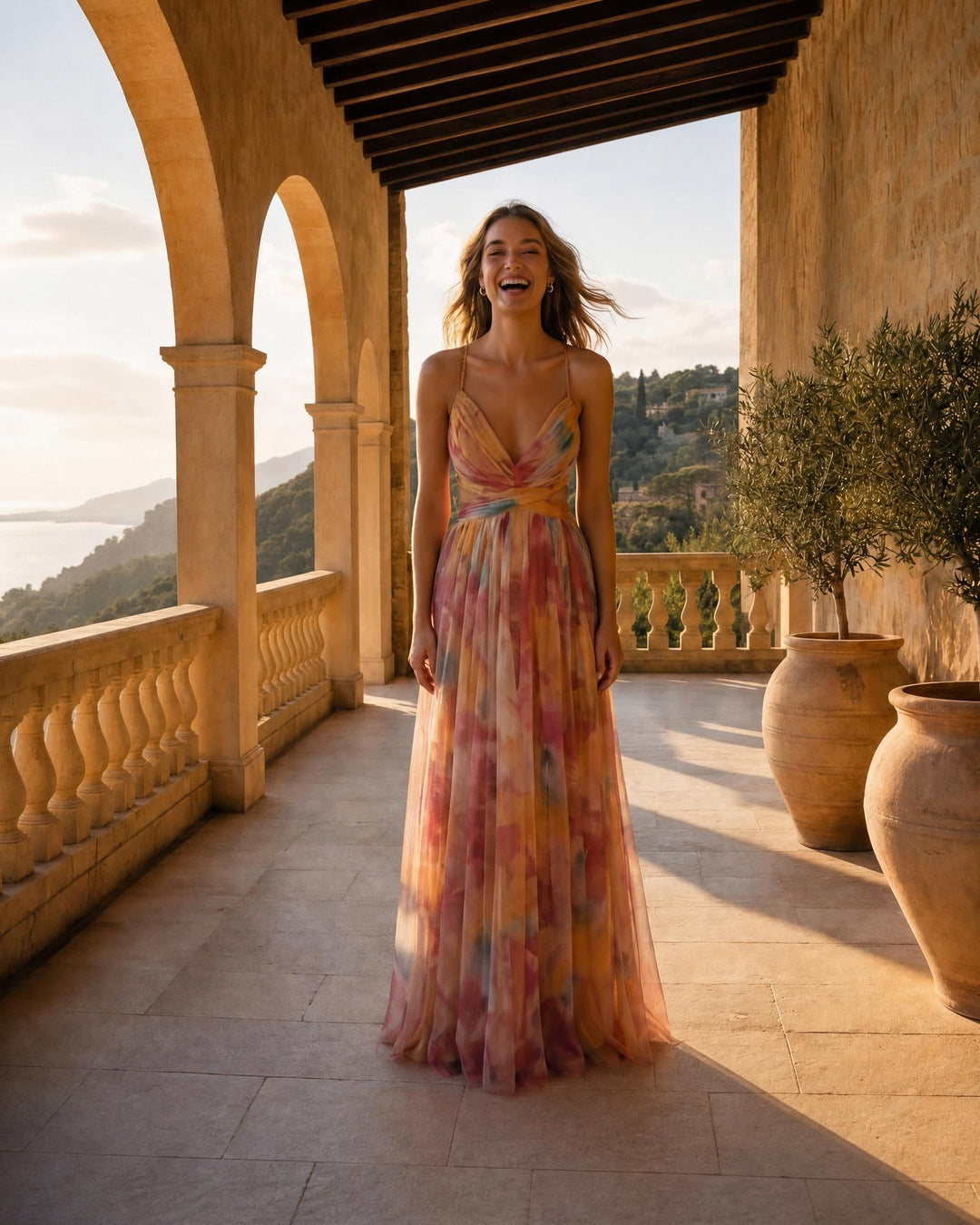 Angela — Romantic Sleeveless Wedding Guest Maxi
