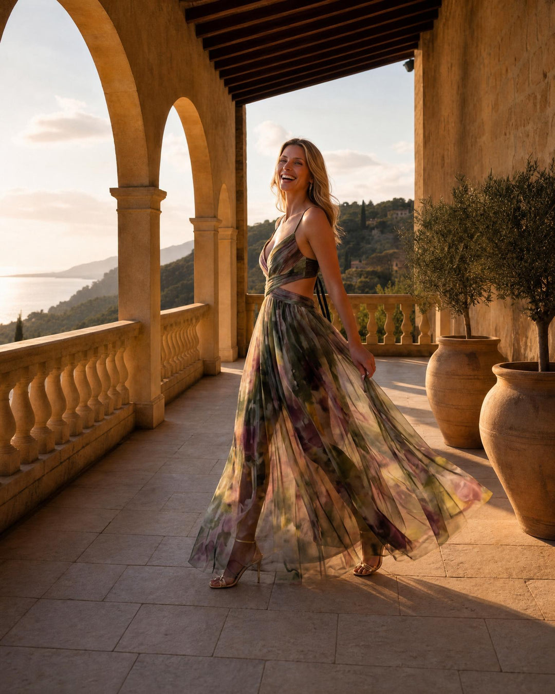 Angela — Romantic Sleeveless Wedding Guest Maxi