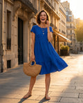 Lottie — Tiered Midi Dress with Pockets