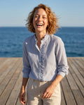 Marcella — Long-Sleeve Blouse with Ruffle Collar