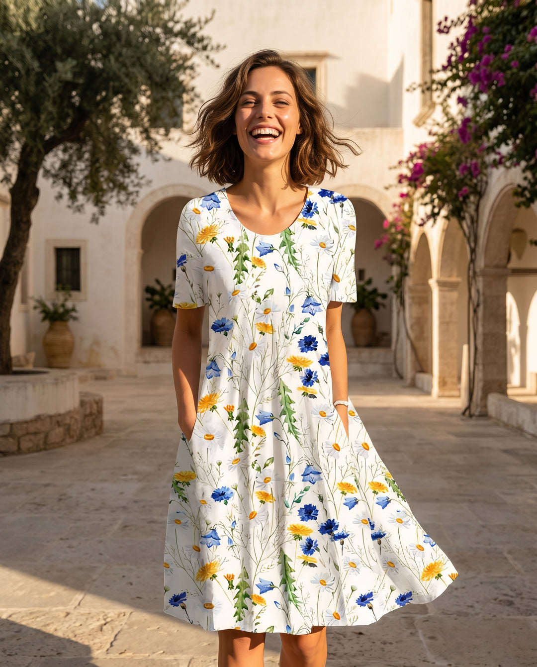 Delphine — Floral Tea Dress
