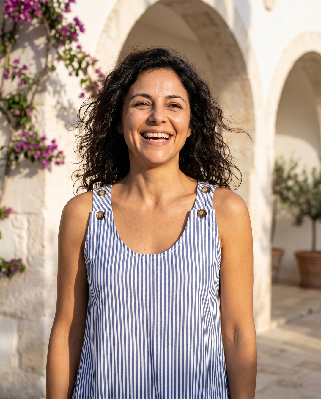 Beth — Striped Summer Dress with Pockets