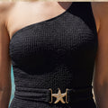 Genevieve — One-Shoulder Belted Swimsuit
