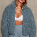Berta — Women's Cropped Teddy Jacket