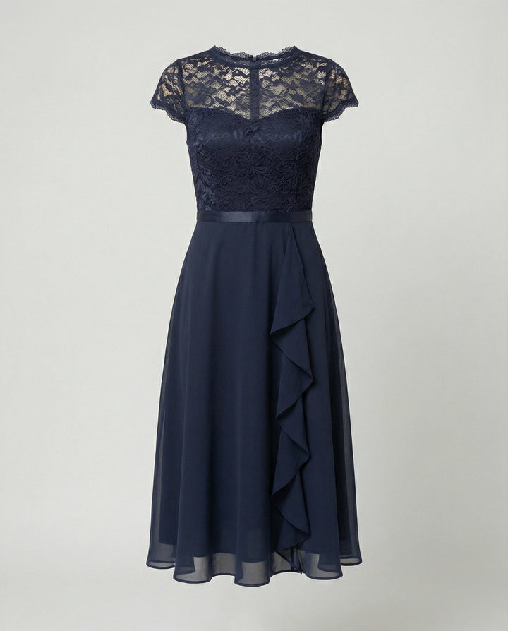 Frieda — Sheer Short-Sleeve Dress