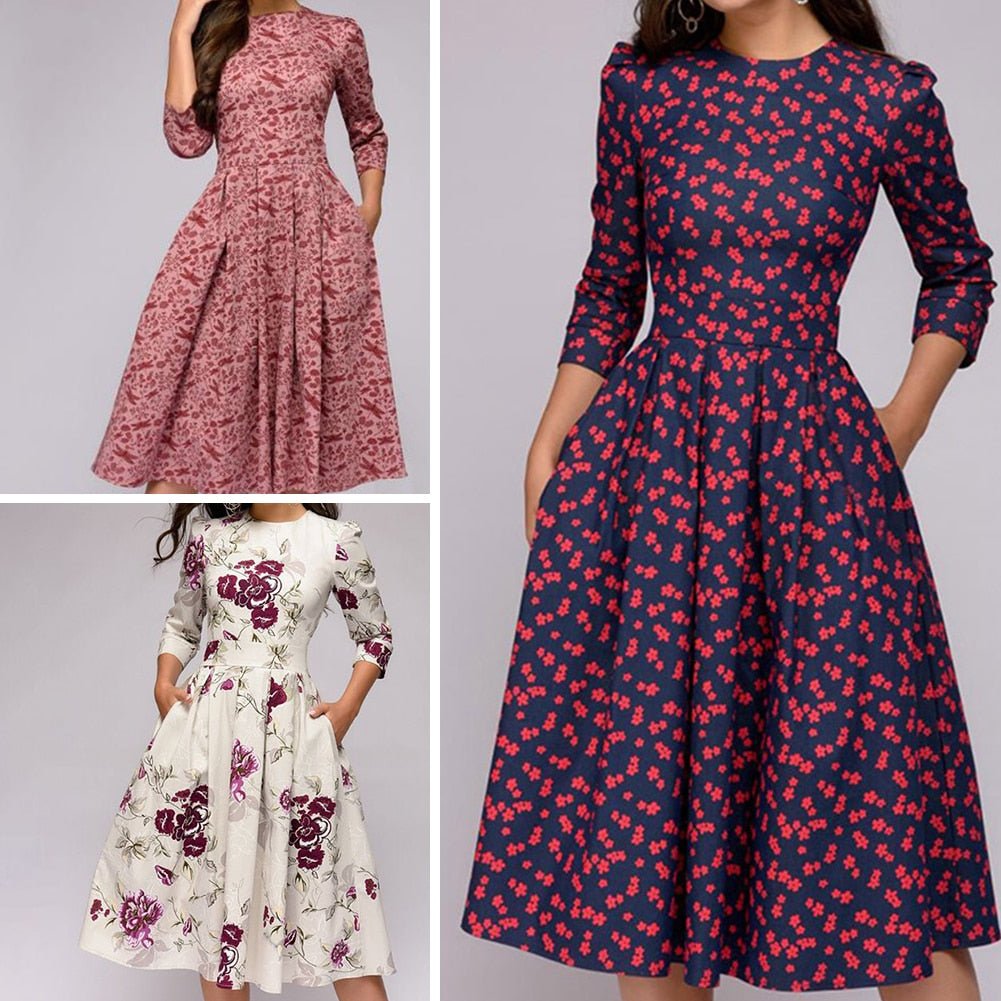 Kalinda — Elegant Midi Dress
