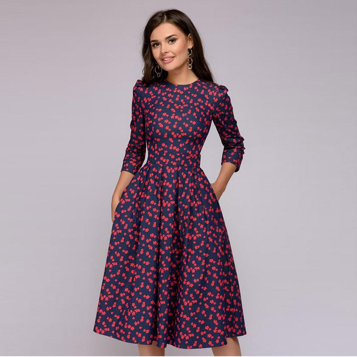 Kalinda — Elegant Midi Dress