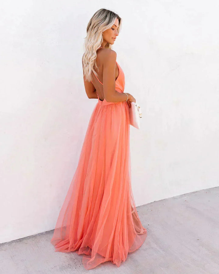 Aurelia — Backless Evening Maxi Dress