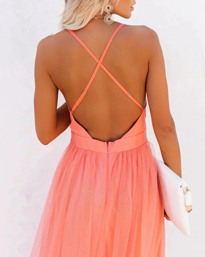 Aurelia — Backless Evening Maxi Dress