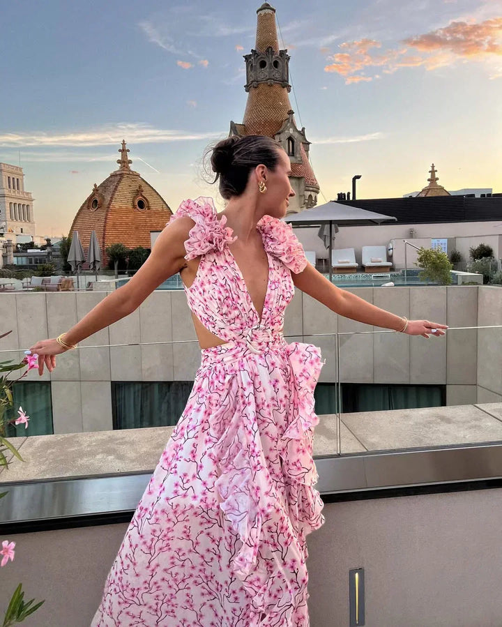 Rosanna — Sleeveless Floral Wedding Maxi Dress