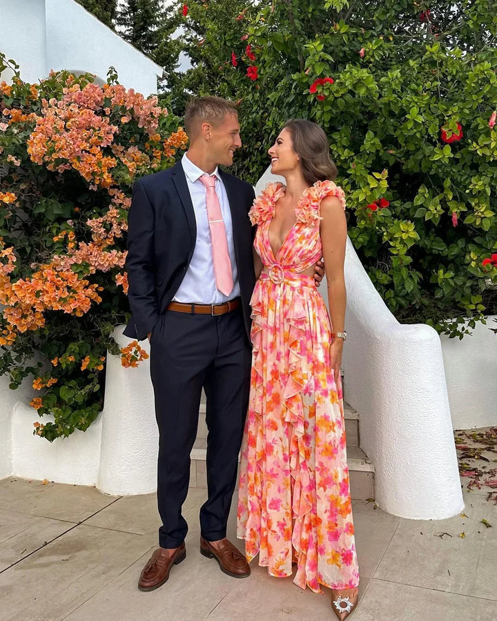 Rosanna — Sleeveless Floral Wedding Maxi Dress