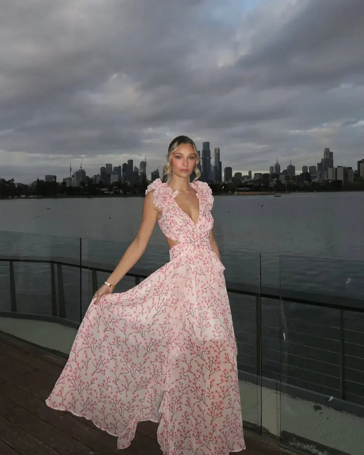 Rosanna — Sleeveless Floral Wedding Maxi Dress