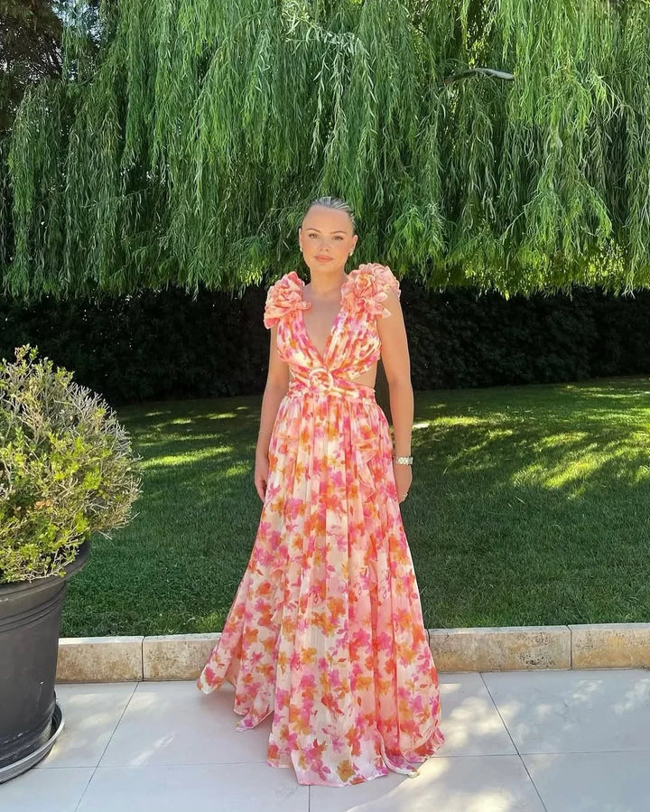 Rosanna — Sleeveless Floral Wedding Maxi Dress