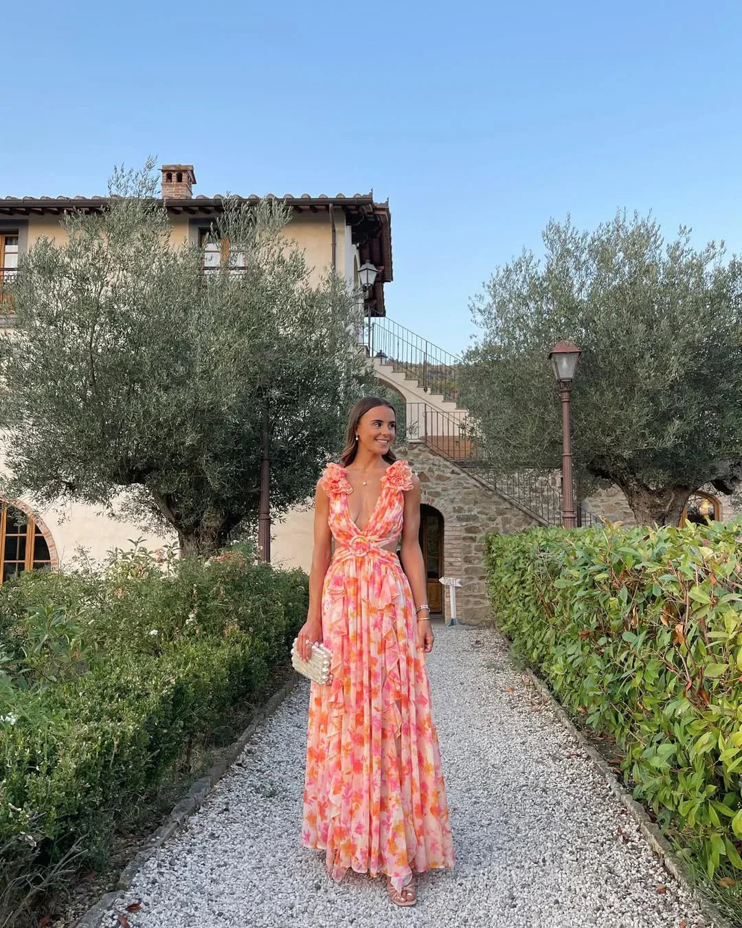 Rosanna — Sleeveless Floral Wedding Maxi Dress