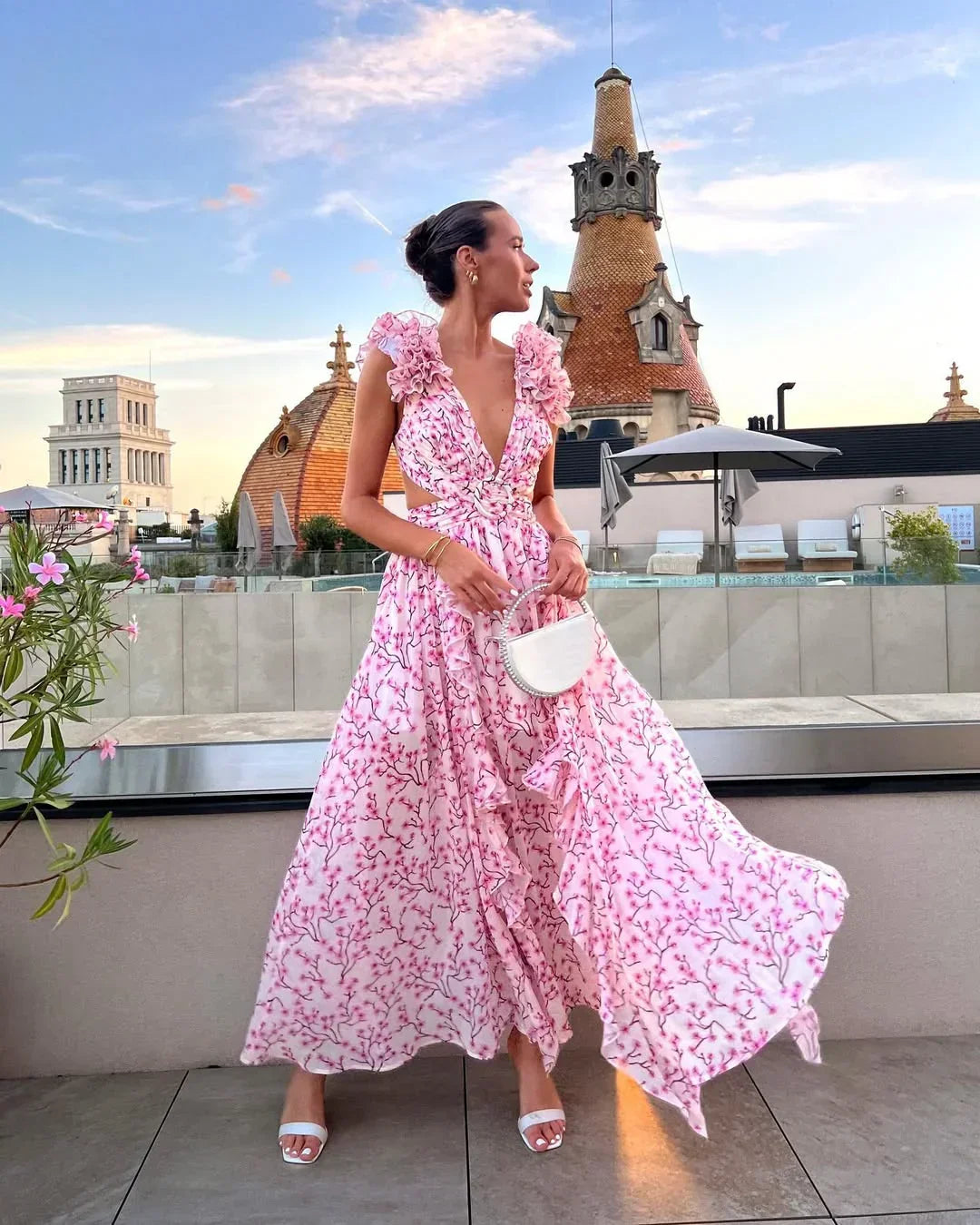 Rosanna — Sleeveless Floral Wedding Maxi Dress