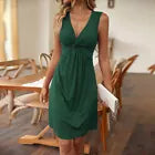 Ines — V-Neck Ruched Cocktail Dress