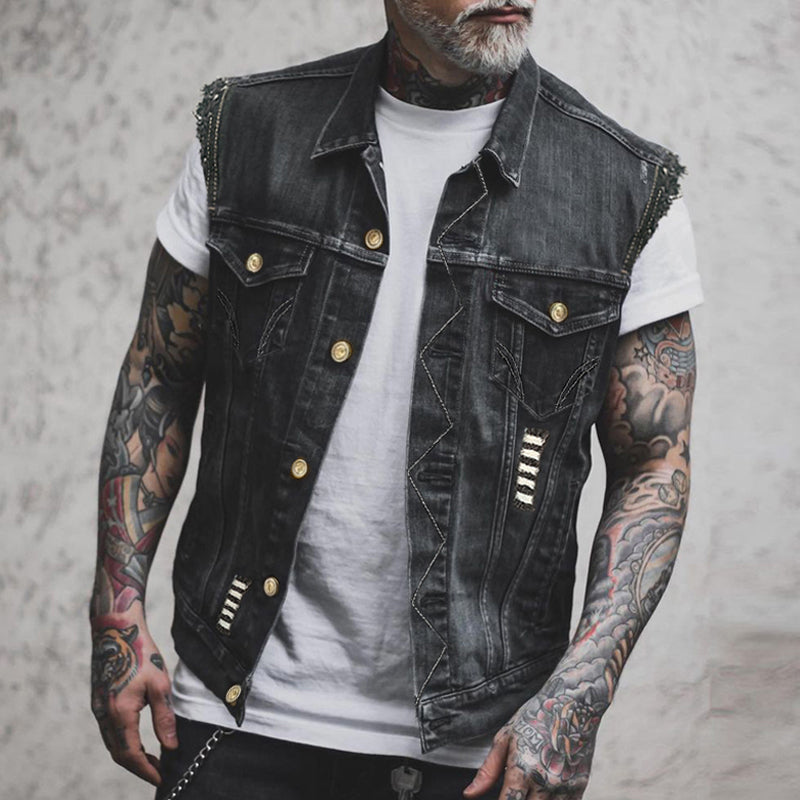 Jeb — Casual Denim Vest