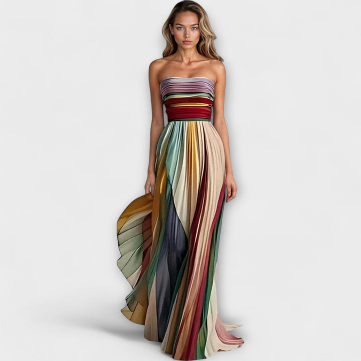 Ottilie — Pleated Strapless Dress