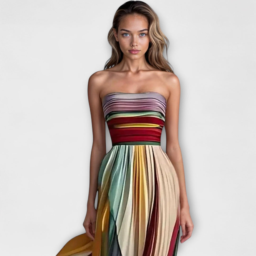 Ottilie — Pleated Strapless Dress