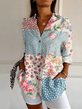 Daisy — Button-Front Floral Blouse