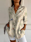 Daisy — Button-Front Floral Blouse