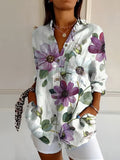 Daisy — Button-Front Floral Blouse