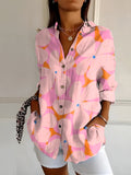 Daisy — Button-Front Floral Blouse
