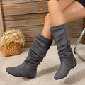 Tess — Women's Flat Slouch Mid-Calf Boots