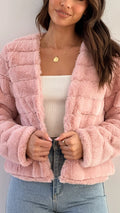 Sian Rose — Women's Cropped Faux-Fur Jacket