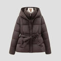 Rosalie — Women's Belted Hooded Puffer Coat