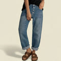 Claire — High-Waisted Button-Fly Jeans