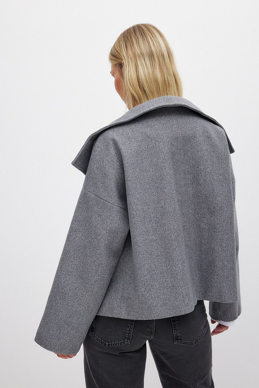 Edwina — Women’s Cropped Shawl-Lapel Coat