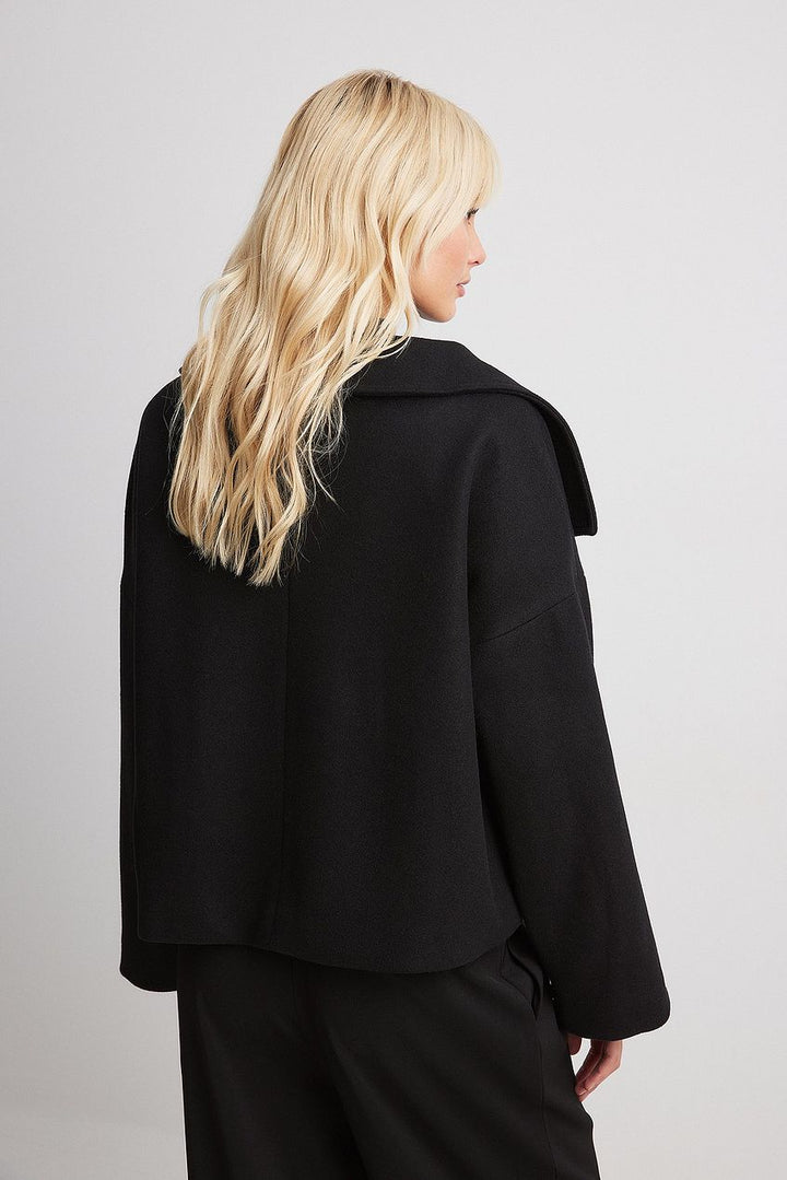 Edwina — Women’s Cropped Shawl-Lapel Coat