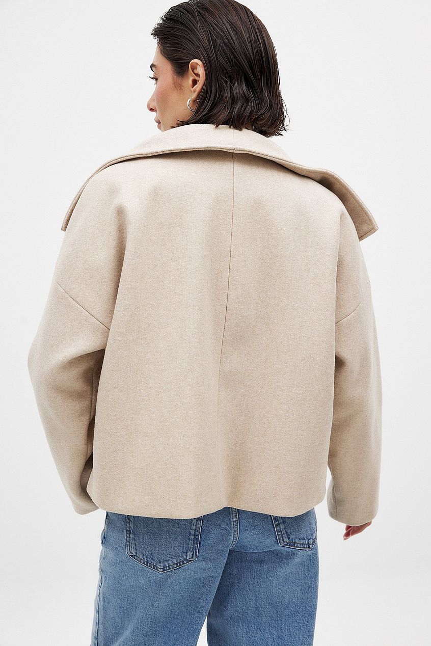Edwina — Women’s Cropped Shawl-Lapel Coat