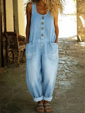 Juniper — Sleeveless Denim Jumpsuit