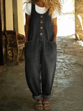 Juniper — Sleeveless Denim Jumpsuit