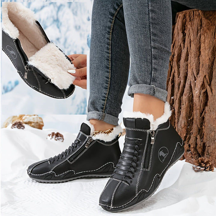 Willow — Women’s Faux-Fur Lined Wide-Fit Zip Winter Ankle Boots