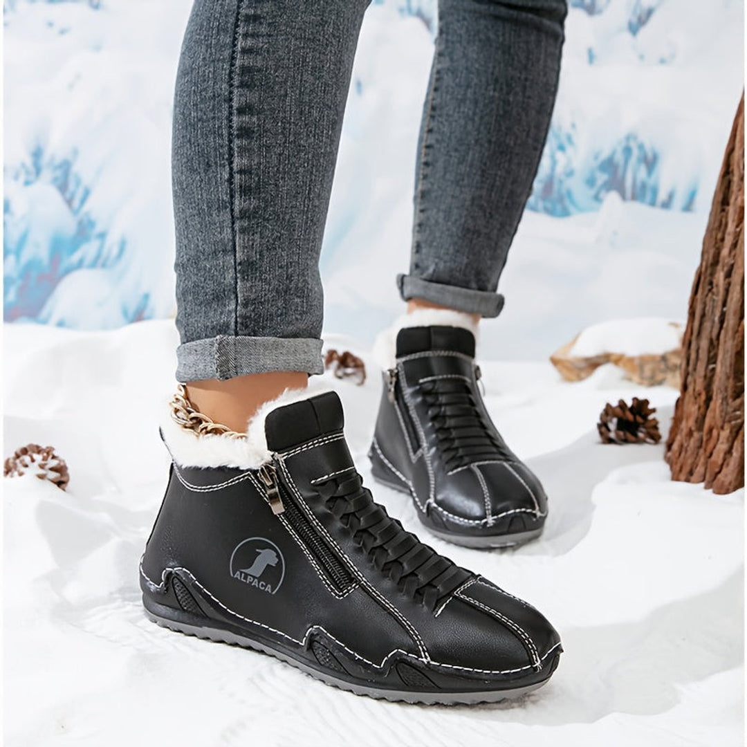 Willow — Women’s Faux-Fur Lined Wide-Fit Zip Winter Ankle Boots