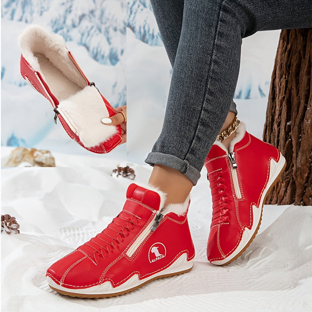 Willow — Women’s Faux-Fur Lined Wide-Fit Zip Winter Ankle Boots