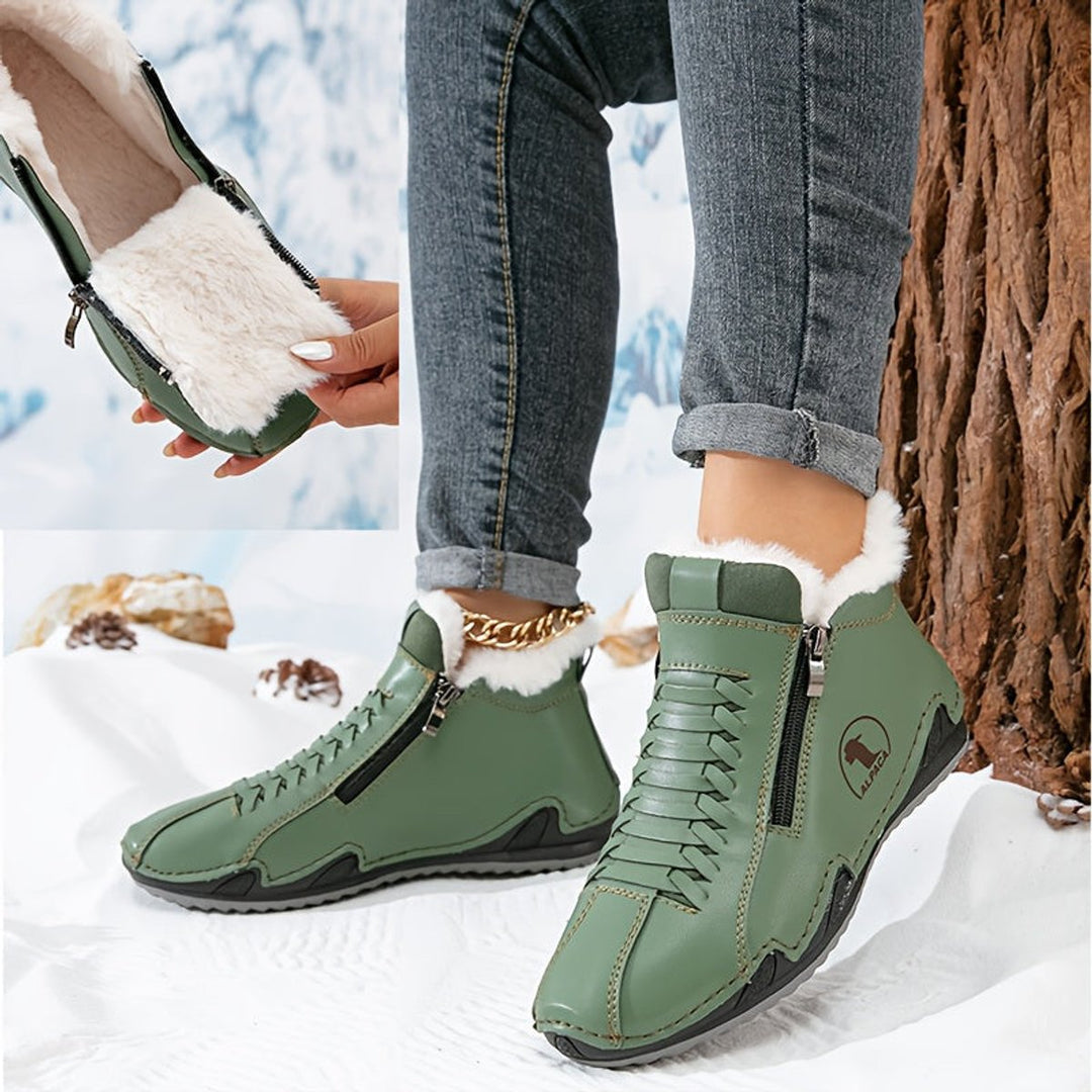 Willow — Women’s Faux-Fur Lined Wide-Fit Zip Winter Ankle Boots