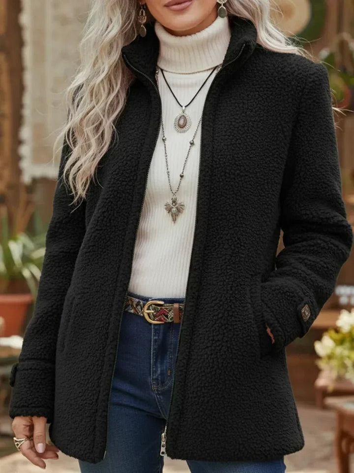 Dovie — Women’s Fleece Zip-Up Teddy Coat