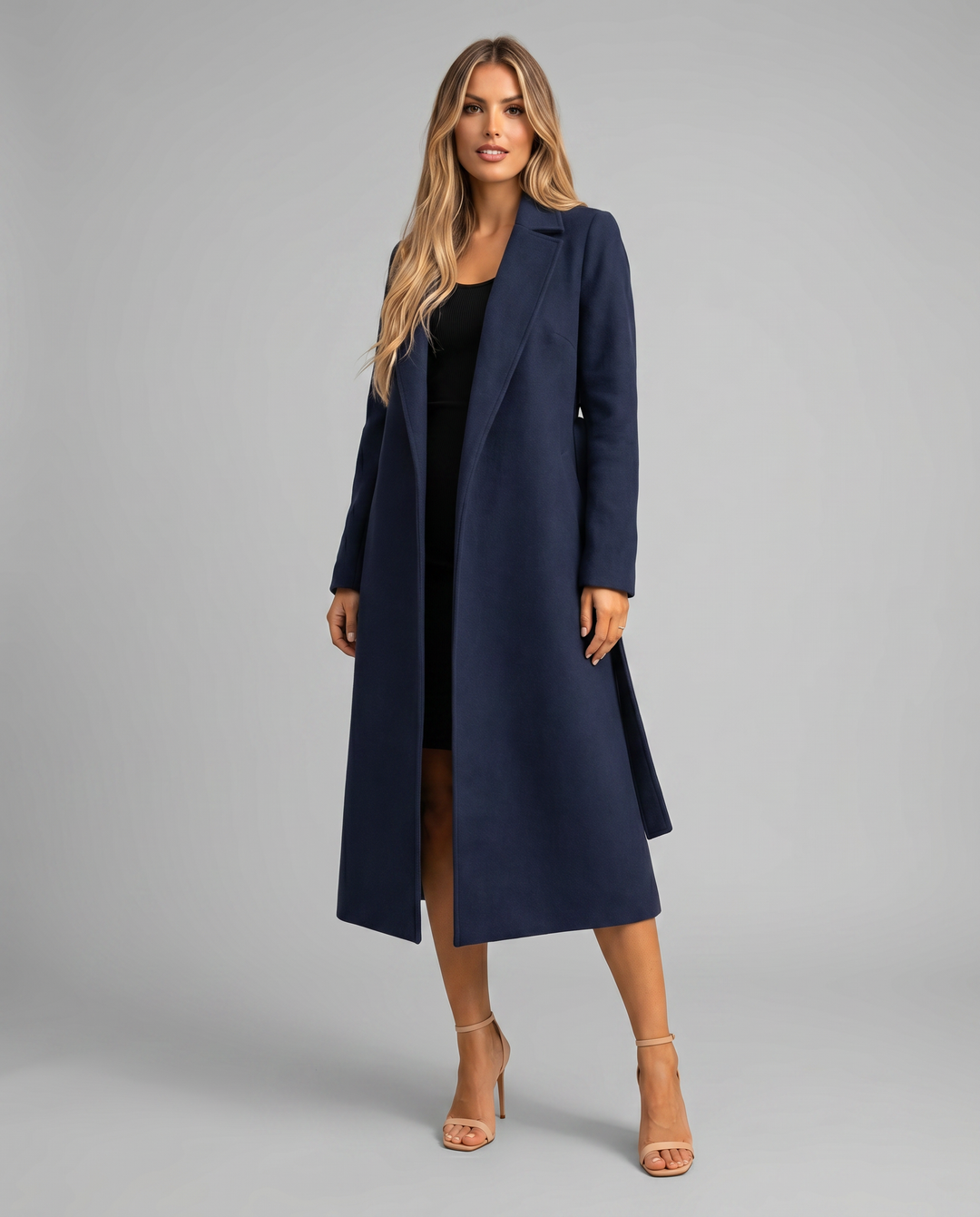 Lisbet — Women’s Notched-Lapel Wrap Trench Coat