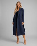 Lisbet — Women’s Notched-Lapel Wrap Trench Coat